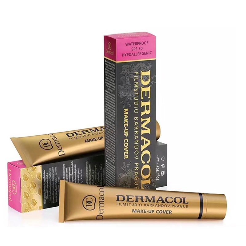 [Hàng mới về] Kem che khuyết điểm dạng lỏng Dermacol màu đỏ tiện dụng