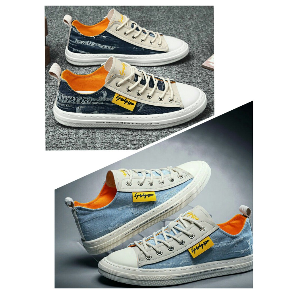 💖 FREESHIP 💖 Giày thể thao nam vải bò rách phối màu | BigBuy360 - bigbuy360.vn