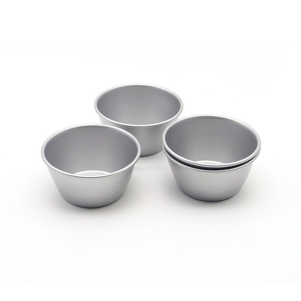 Khuôn Làm Bánh Cupcake / Thạch / Muffin Bằng Hợp Kim Nhôm Chống Dính Nhiều Màu Có Thể Tái Sử Dụng 3.3 Inch