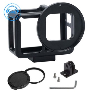 Khung hợp kim nhôm bảo vệ Camera GoPro Hero 7 kèm ống kính 52mm UV Lens