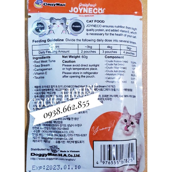 ❤ Pate Joyneco ❤ cho mèo 60gr - Hàn Quốc - Quận 3