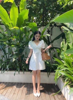 🔥Đầm Cổ V Đan Dây Sau Lưng ( Có Mút Ngực)