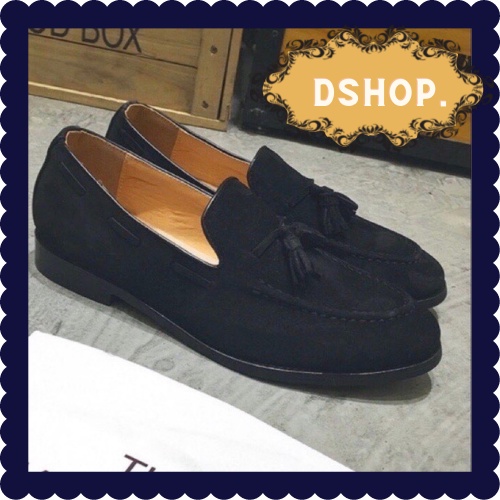 giày slipon nam da lộn đế cao su logo ong (free ship)
