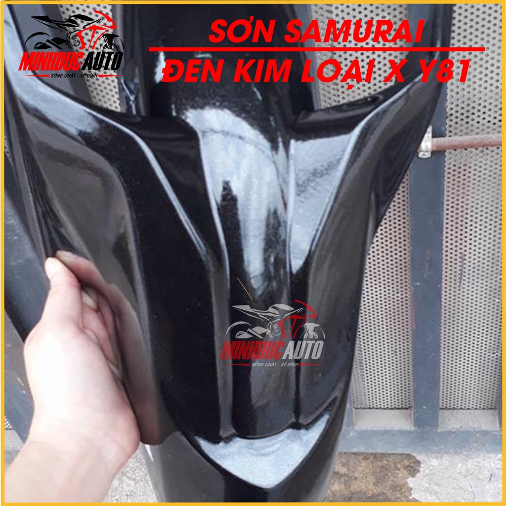 Sơn Samurai màu đen kim loại Y81 chai sơn xịt cao cấp dành cho sơn xe máy