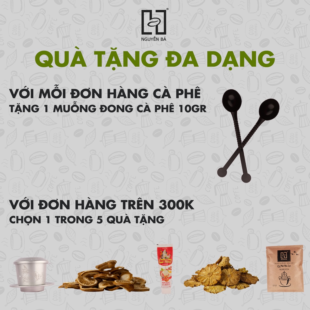 Cà phê nguyên chất pha phin BLEND 91 Nguyễn Bá Coffee - Cafe rang xay nguyên chất vị đắng nhẹ hậu ngọt hương thơm