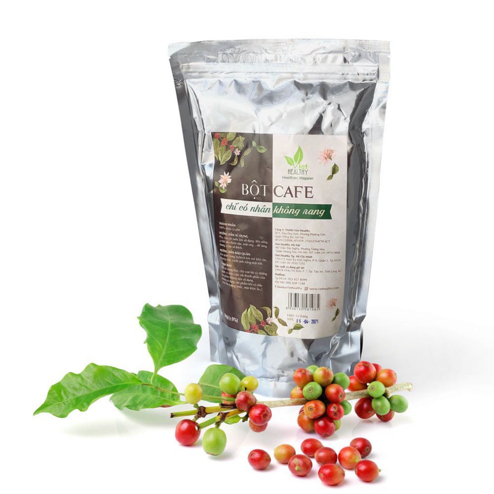 Bột cà phê enema Viethealthy Bịch 1kg, dùng cho coffee enema thải độc đại tràng, gan, làm đẹp da