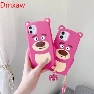 Ốp điện thoại silicon mềm hình gấu dâu tây thích hợp cho Iphone 12 Pro Max 11 Pro Max X Xs Xr Xs Max 7 8 6
