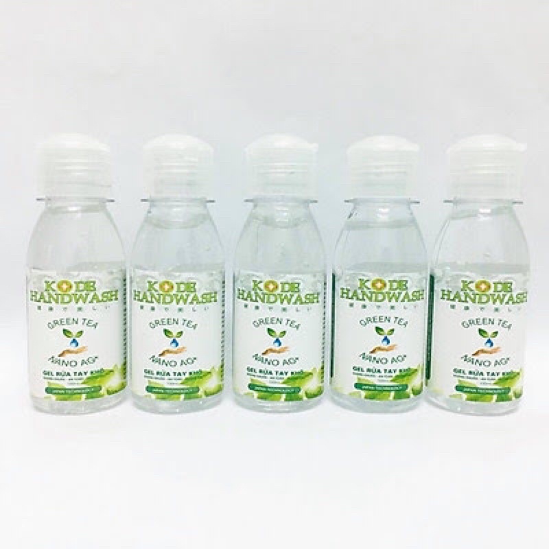 [Tặng 5 khẩu trang ngăn vi khuẩn 4 lớp]Combo 5 chai rửa tay khô KODE HANDWASH chai 100ml