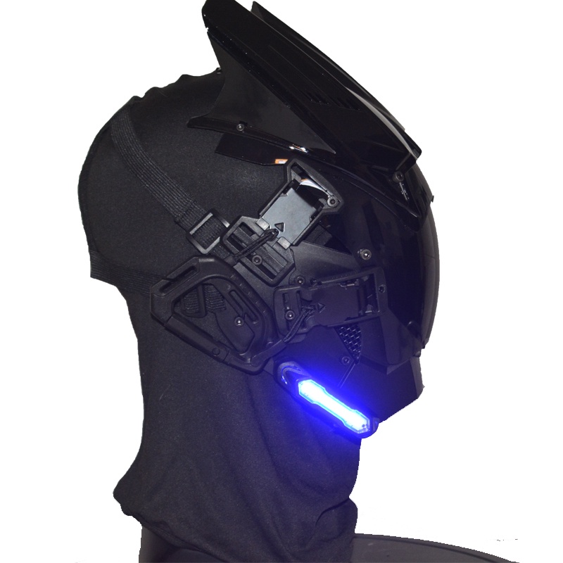 Cyberpunk Mặt Nạ -Mặt Nạ Dạ Quang Mask-Mặt Nạ LED Mask-Mặt Nạ Samurai Mũ Bảo Hiểm-Chiến Thuật Mũ Bảo Hiểm Cosplay