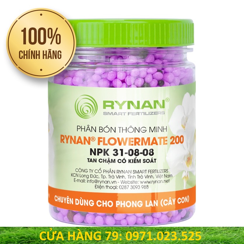 PHÂN BÓN TAN CHẬM THÔNG MINH RYNAN 200. KHỐI LƯỢNG 150GRAM