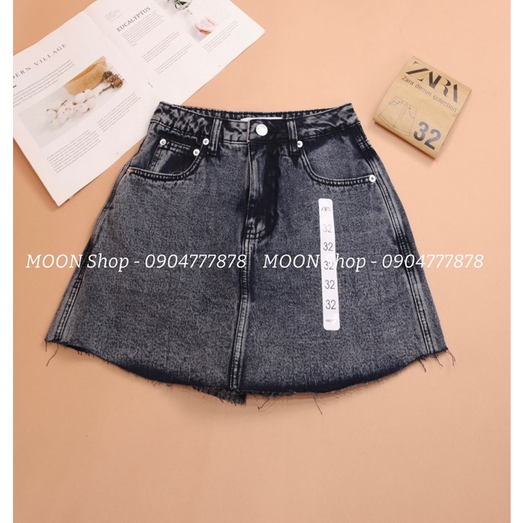 SK130322-Quần jean giả váy xám