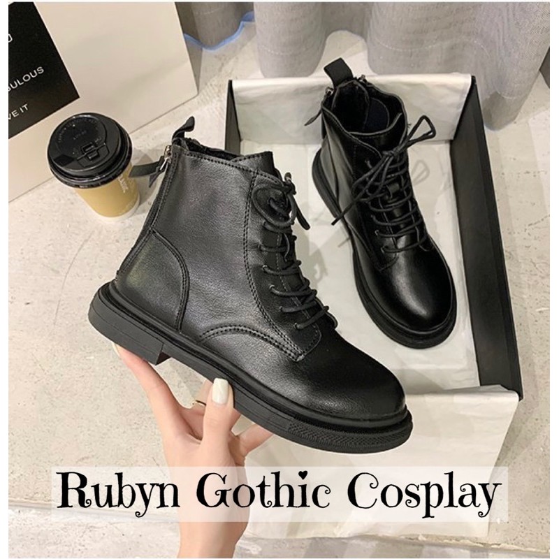 [Sẵn] 🔥 Giày Boots Chiến Binh 2 dây kéo phía sau độc lạ (  Size 35 - 40 )