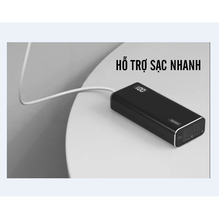 Sạc dự phòng Remax 10000mAh RPP-155 tiện lợi nhiều cổng sạc cho samsung, Iphone, Ipad