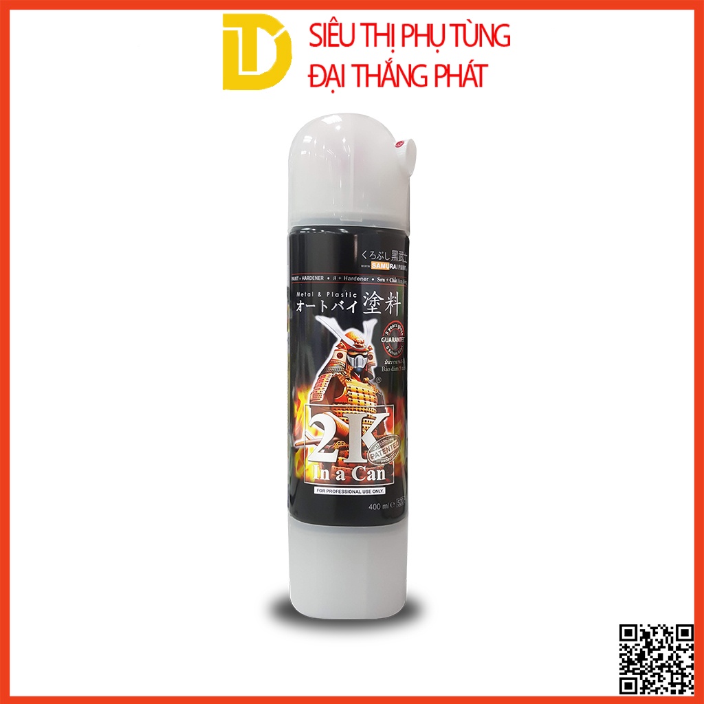 Sơn Samurai sơn xịt xe máy đủ loại màu, 2K08 Lót gầm xe Epoxy (đen)