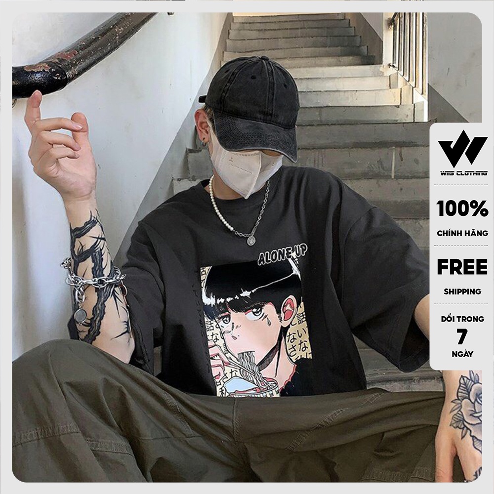 Áo thun tay lỡ unisex WIIS phông rộng BOY nam nữ oversize phong cách ulzzang WIIS