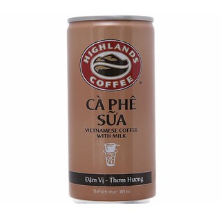 Thùng 24 Lon Cafe Sữa Highlands 185ml