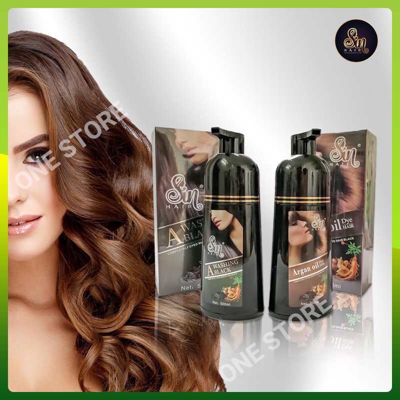 Dầu gội phủ bạc Sin Hair Nhật Bản giúp gội đen tóc chiết xuất từ thảo dược hàng chính hãng