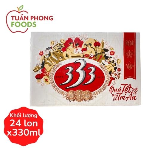 Bia 333 triple the excellencelon 330ml x 24 lon