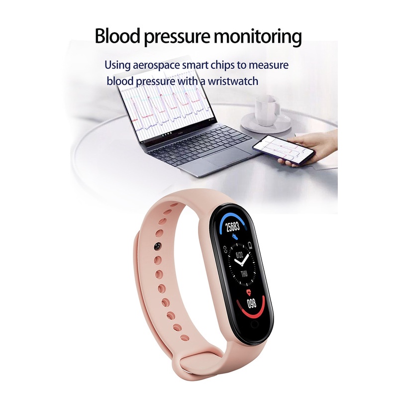 Đồng Hồ Thông Minh M6 Theo Dõi Nhịp Tim / Thời Gian Thực Cho iPhone Xiaomi