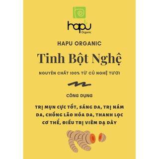 Tinh Bột Nghệ Nguyên Chất HaPu Organic