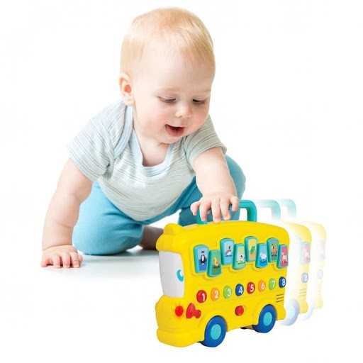 Đồ chơi học tập Xe Bus chữ số và con vật có đèn nhạc Winfun 0676 - Phát triển khả năng tự học, giáo dục sớm cho bé