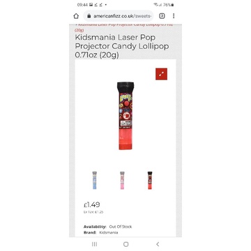 Kẹo Đèn Pin Laser Pop Projector Candy Chính Hãng Kidsmania Mỹ