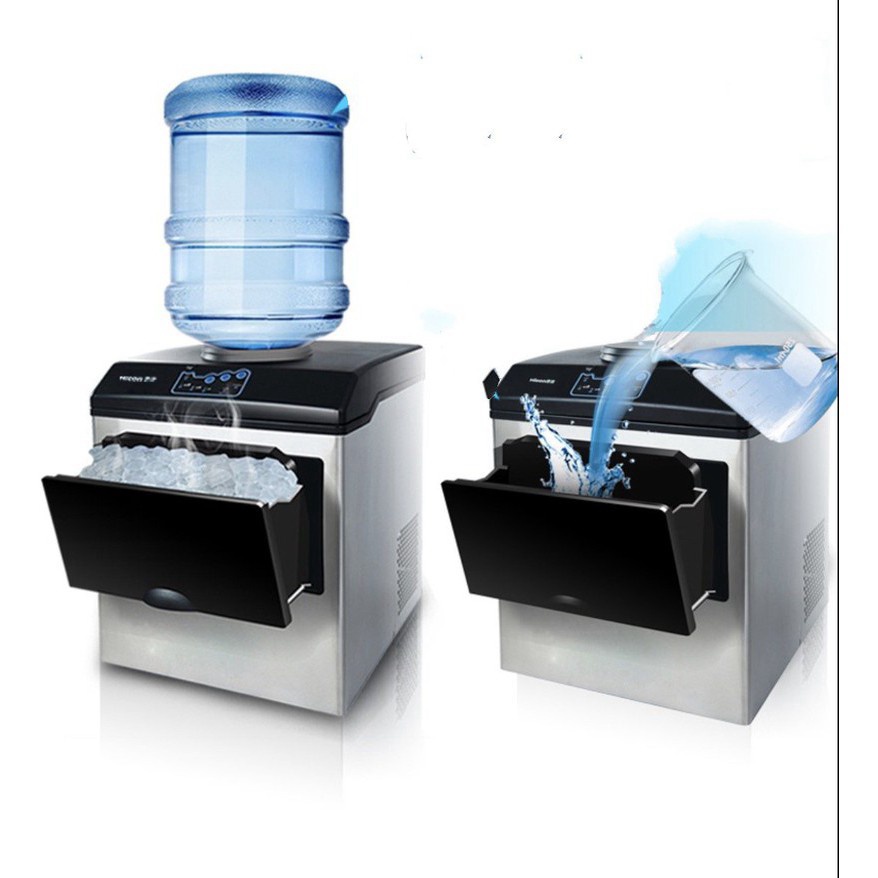 Máy làm đá viên tinh khiết Hicon 3 Size đá công suất 160w 25kg/Ngày - eurooutlet