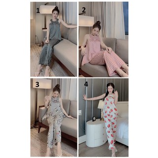 SET Áo Yếm - 2 Dây Quần Dài - Lụa Latin (P1)