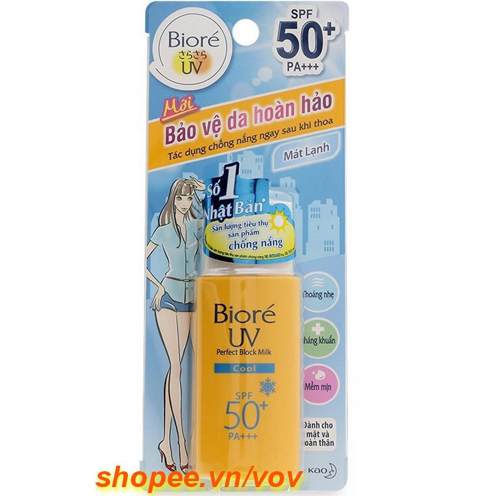 Sữa Chống Nắng Mát Lạnh 25ml Biore Cool SPF50+/PA+++ Bảo Vệ Da Hoàn Hảo, Vov Cung Cấp & Bảo Trợ. | BigBuy360 - bigbuy360.vn