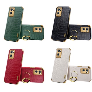 Điện Thoại Mềm Hình Cá Sấu Casing Realme 9i 8i Realme 9 Pro Plus V25 Case Soft Cassing Oppo Reno 7 Pro Case Realme Narzo 50 GT Neo3 Case Realme GT Master Crocodile Pattern Ring Phone Case