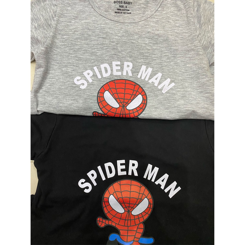 Bộ siêu nhân nhện cho bé | 7-17kg | 100% cotton4 chiều | Mềm mịn thoáng mát | Bộ Spiderman cho bé