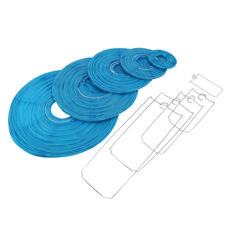 18 Lồng Đèn Giấy Màu Xanh Hoàng Gia Nhật Bản