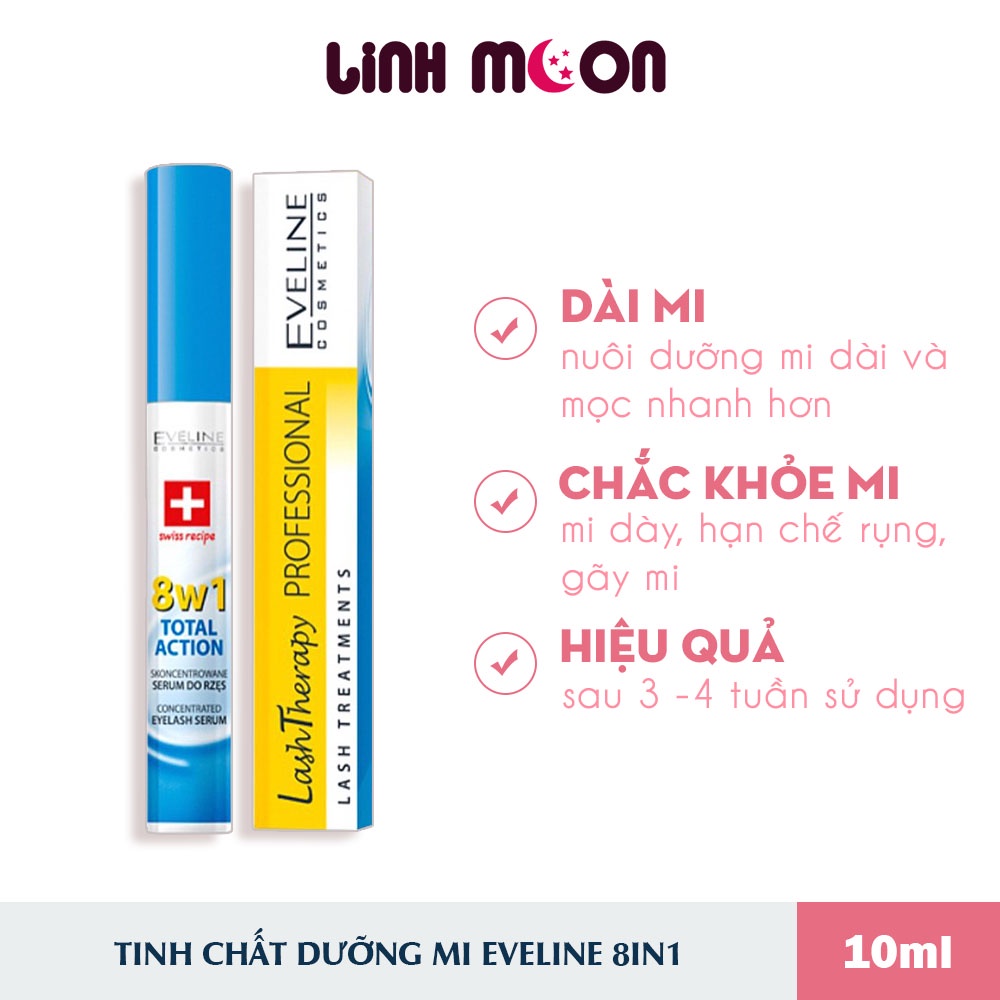 Tinh Chất Dưỡng Mi Eveline 8 in 1 Total Action Lash Therapy professional