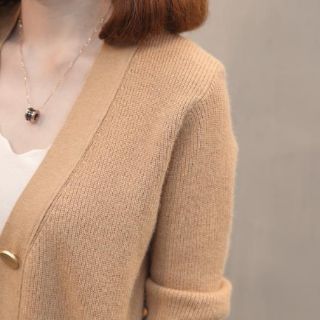 ÁO KHOÁC LEN CÀI NÚT VÀNG NỮ TÍNH