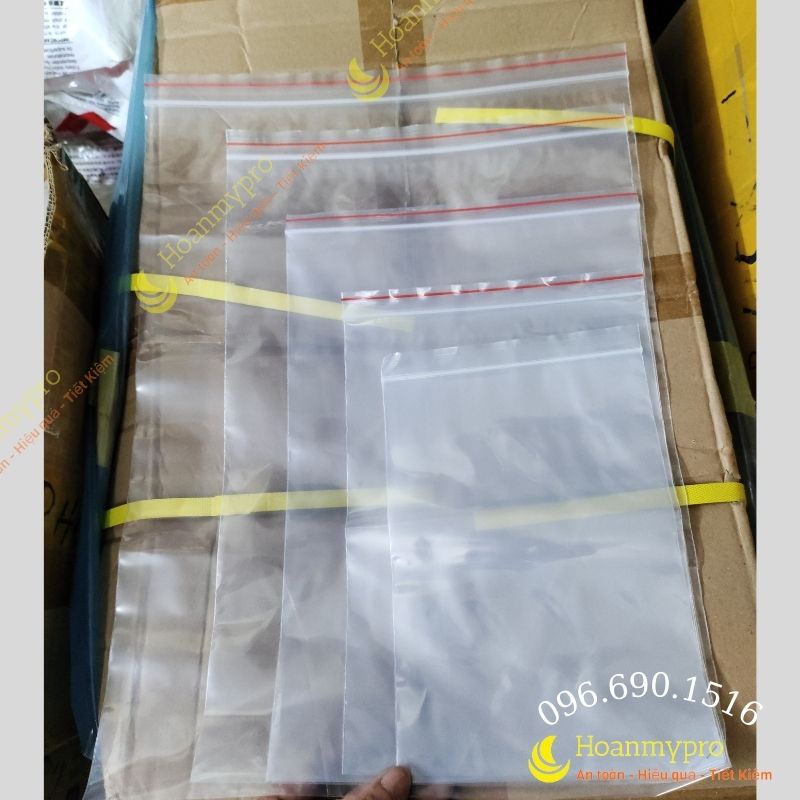 1kg Túi zip chỉ đỏ loại dày