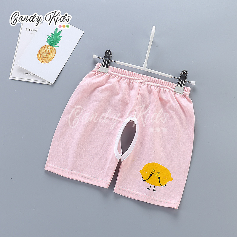 Quần Short Chất Liệu Vải Cotton Hở Đáy Dễ Thương Cho Bé 1-7 Tuổi