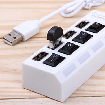 Bộ hub chia 4 cổng usb có công tắc nhỏ gọn tiện dụng