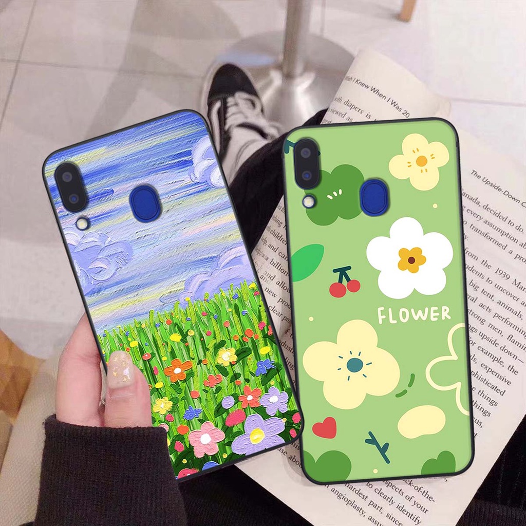Ốp lưng Samsung Galaxy M20 hình hoa vẽ tay nghệ thuật - Giá tốt nhất - Hàng cao cấp