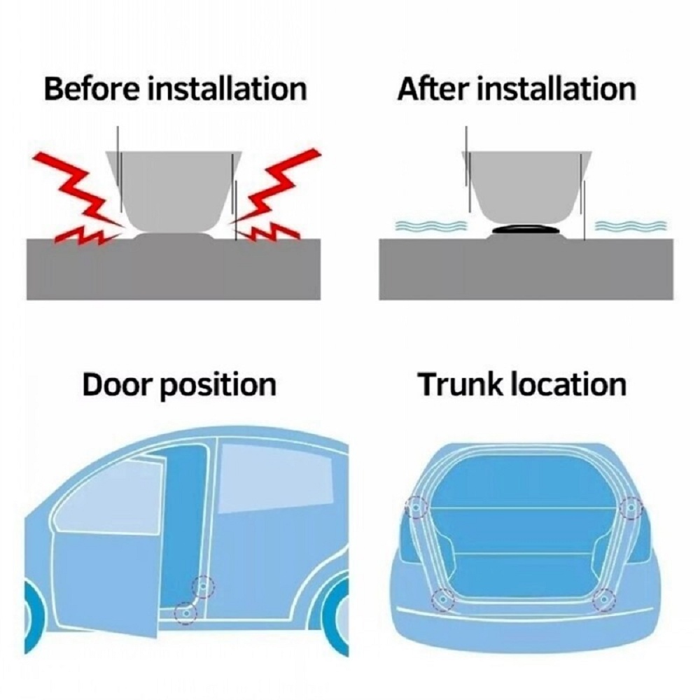Đệm Silicone Dán Cửa Xe Hơi Chống Va Chạm Giảm Tiếng Ồn