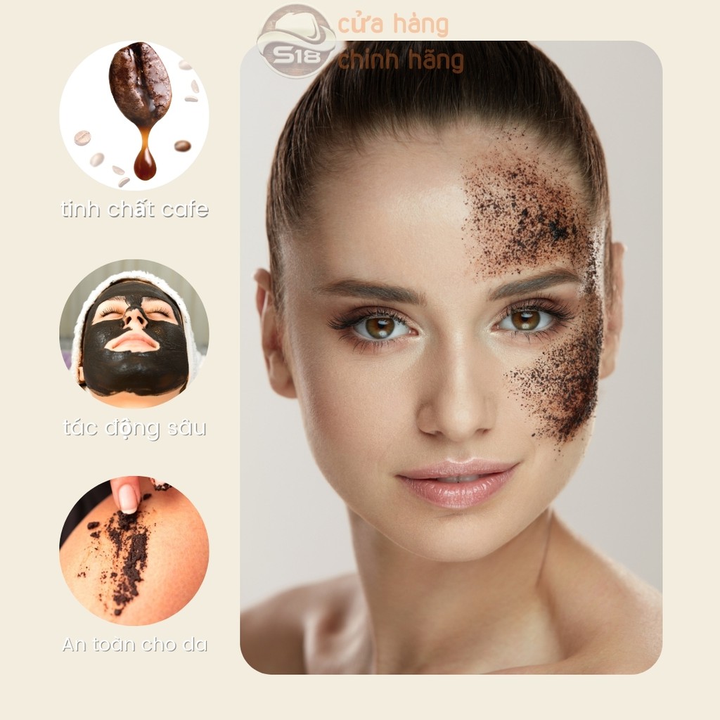 tẩy da chết body - tẩy tế bào chết môi - mặt - tay - da đầu - toàn thân, cà phê nguyên chất - handmade - S18 coffee | BigBuy360 - bigbuy360.vn