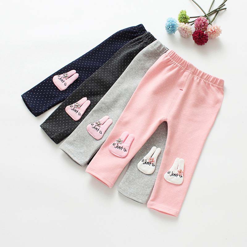 Quần Legging Màu Trơn Chất Liệu Cotton Cho Bé Gái