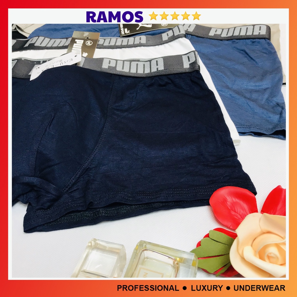 Quần Lót Nam Boxer Cao Cấp, Quần Sịp Đùi Nam PUMA Chất Liệu Cotton mềm mịn thoáng mát - Ramos