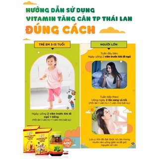 9 Vitamin Tăng Cân TP Thái Lan ( Có check mã vạch sản phẩm chính hãng )