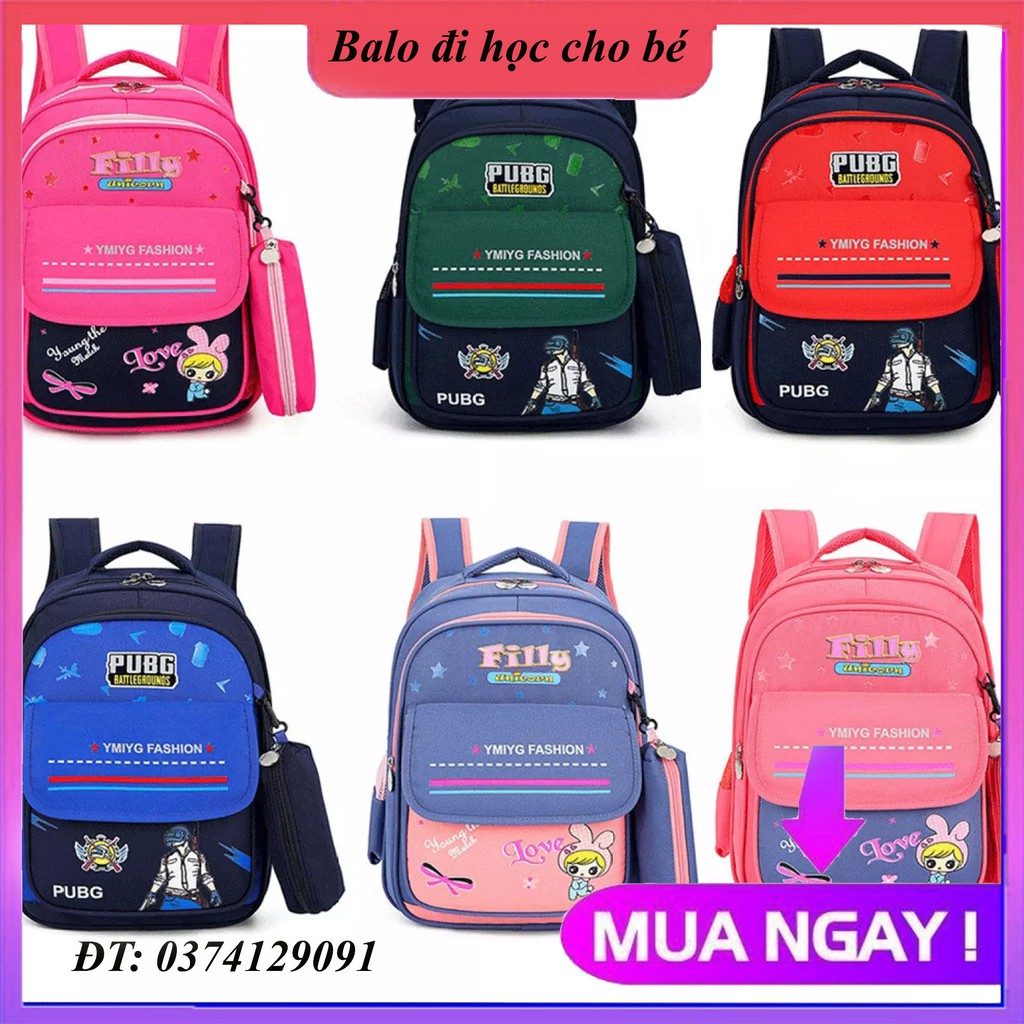 ba lô học sinh siêu nhẹ cho bé gái Cấp 1, cấp 2, cặp sách có kèm túi