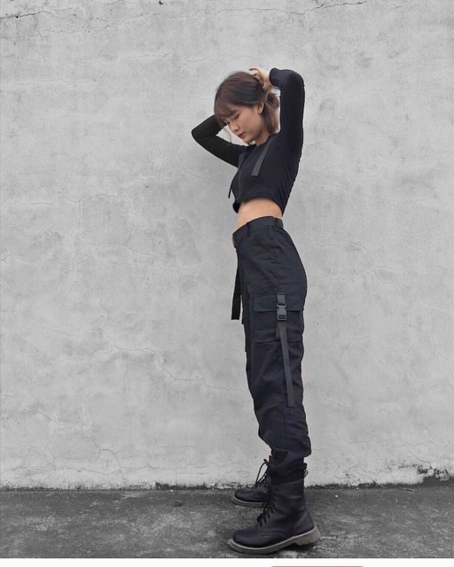 Quần jogger kaki túi cài ( tặng kèm belt)