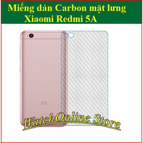 Miếng dán Carbon mặt lưng Xiaomi redmi 5A
