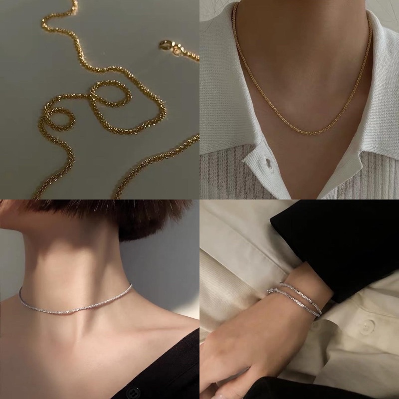 Vòng cổ dây mì đơn giản không ghỉ sét