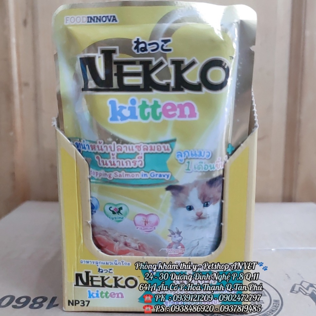 Nekko Kitten - GRAVY - Tuna topping Salmon - 70gr