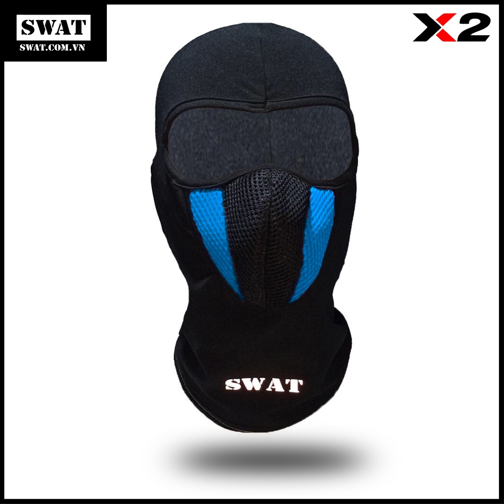 Khăn Phượt Trùm Đầu Ninja Điều Hòa Swat X2 Full Màu Cao Cấp-Mặt Nạ Chống Nắng, Chống Tia Uv Đi Xe Máy