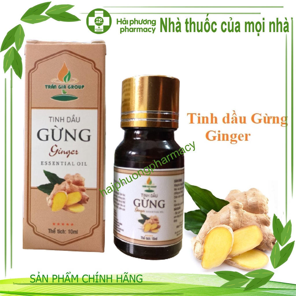 Tinh dầu gừng Ginger essential oil 10ml -giúp lưu thông khí huyết, làm tóc mọc nhanh , chống cảm lạnh